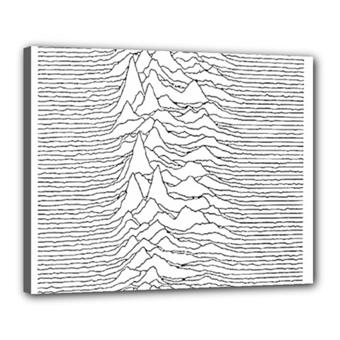 Joy Division Unknown Pleasures Post Punk Canvas 20  X 16  (stretched) by Mog4mog4