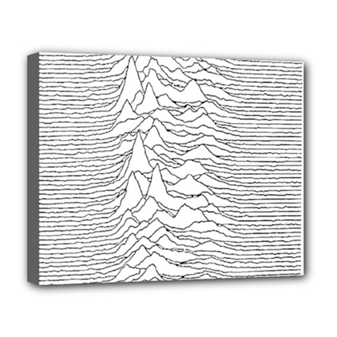 Joy Division Unknown Pleasures Post Punk Deluxe Canvas 20  X 16  (stretched) by Mog4mog4