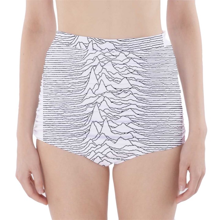 Joy Division Unknown Pleasures Post Punk High-Waisted Bikini Bottoms