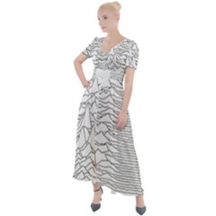 Joy Division Unknown Pleasures Post Punk Button Up Short Sleeve Maxi Dress by Mog4mog4