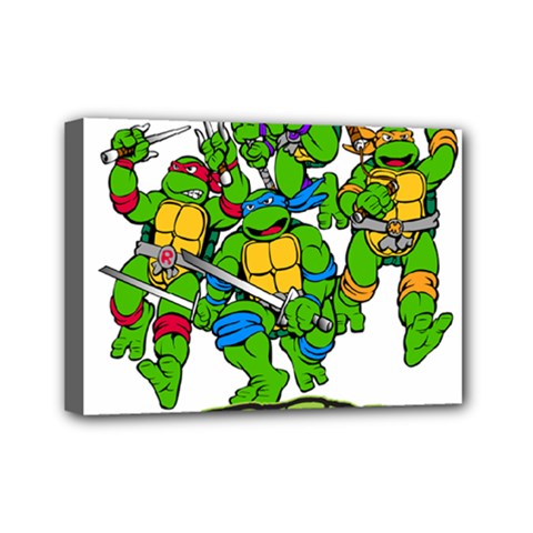 Teenage Mutant Ninja Turtles Mini Canvas 7  X 5  (stretched) by Mog4mog4