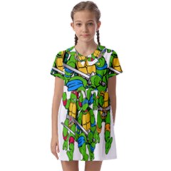 Teenage Mutant Ninja Turtles Kids  Asymmetric Collar Dress by Mog4mog4