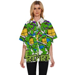 Teenage Mutant Ninja Turtles Women s Batwing Button Up Shirt