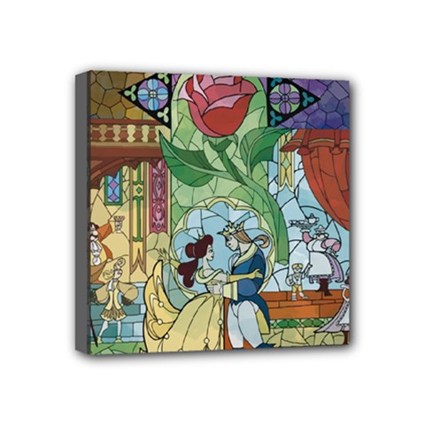 Beauty Stained Glass Mini Canvas 4  X 4  (stretched) by Mog4mog4