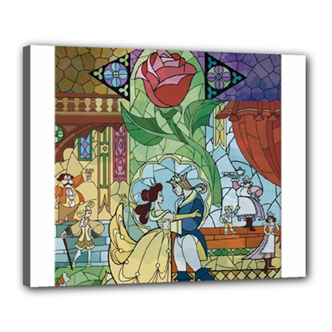 Beauty Stained Glass Canvas 20  X 16  (stretched) by Mog4mog4