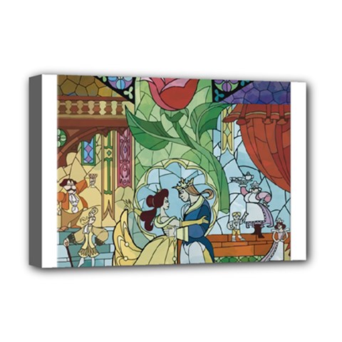 Beauty Stained Glass Deluxe Canvas 18  X 12  (stretched) by Mog4mog4