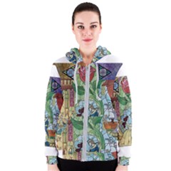 Beauty Stained Glass Women s Zipper Hoodie by Mog4mog4