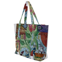 Beauty Stained Glass Zip Up Canvas Bag