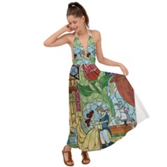 Beauty Stained Glass Backless Maxi Beach Dress by Mog4mog4