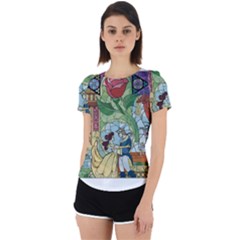 Beauty Stained Glass Back Cut Out Sport Tee by Mog4mog4