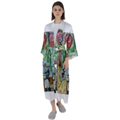 Beauty Stained Glass Maxi Satin Kimono by Mog4mog4