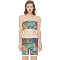 Beauty Stained Glass Stretch Shorts And Tube Top Set by Mog4mog4