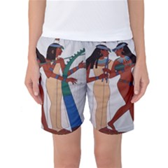 Egypt Fresco Mural Decoration Women s Basketball Shorts by Mog4mog4