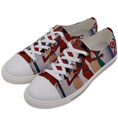 Egypt Fresco Mural Decoration Women s Low Top Canvas Sneakers by Mog4mog4