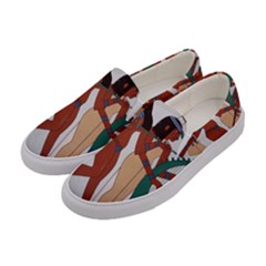 Egypt Fresco Mural Decoration Women s Canvas Slip Ons by Mog4mog4