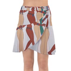 Egypt Fresco Mural Decoration Wrap Front Skirt by Mog4mog4