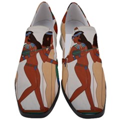 Egypt Fresco Mural Decoration Women Slip On Heel Loafers by Mog4mog4