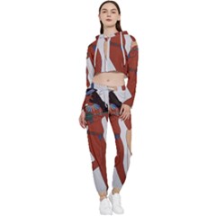 Egypt Fresco Mural Decoration Cropped Zip Up Lounge Set by Mog4mog4