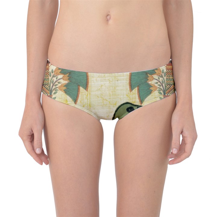 Egyptian Paper Papyrus Bird Classic Bikini Bottoms