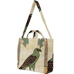 Egyptian Paper Papyrus Bird Square Shoulder Tote Bag by Mog4mog4