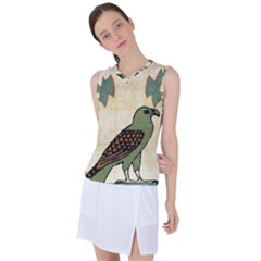 Egyptian Paper Papyrus Bird Women s Sleeveless Sports Top by Mog4mog4