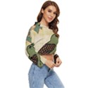 Egyptian Paper Papyrus Bird Women s Lightweight Cropped Hoodie View3