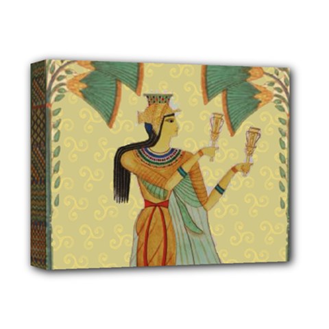 Egyptian Design Man Artifact Royal Deluxe Canvas 14  X 11  (stretched) by Mog4mog4