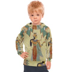 Egyptian Design Man Artifact Royal Kids  Hooded Pullover by Mog4mog4