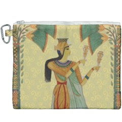 Egyptian Design Man Artifact Royal Canvas Cosmetic Bag (xxxl) by Mog4mog4