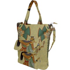 Egyptian Design Man Artifact Royal Shoulder Tote Bag by Mog4mog4