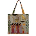 Egyptian Paper Women Child Owl Zipper Grocery Tote Bag View2