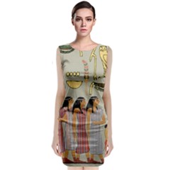 Egyptian Paper Women Child Owl Sleeveless Velvet Midi Dress by Mog4mog4