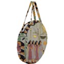 Egyptian Paper Women Child Owl Giant Round Zipper Tote View3