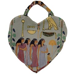 Egyptian Paper Women Child Owl Giant Heart Shaped Tote by Mog4mog4