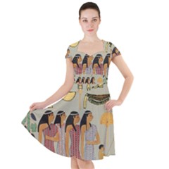 Egyptian Paper Women Child Owl Cap Sleeve Midi Dress by Mog4mog4