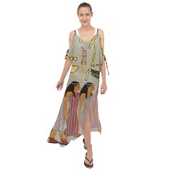 Egyptian Paper Women Child Owl Maxi Chiffon Cover Up Dress by Mog4mog4