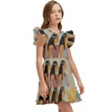 Egyptian Paper Women Child Owl Kids  Winged Sleeve Dress View3