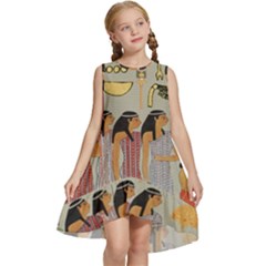 Egyptian Paper Women Child Owl Kids  Frill Swing Dress by Mog4mog4