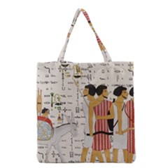 Egyptian Design Men Worker Slaves Grocery Tote Bag by Mog4mog4