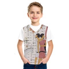 Egyptian Design Men Worker Slaves Kids  Basketball Tank Top by Mog4mog4