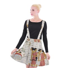 Egyptian Design Men Worker Slaves Suspender Skater Skirt by Mog4mog4