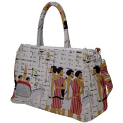 Egyptian Design Men Worker Slaves Duffel Travel Bag by Mog4mog4