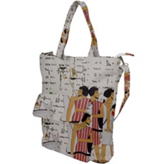 Egyptian Design Men Worker Slaves Shoulder Tote Bag by Mog4mog4