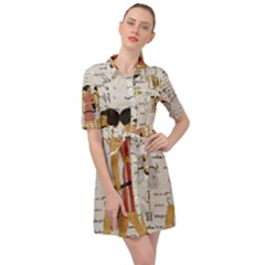 Egyptian Design Men Worker Slaves Belted Shirt Dress by Mog4mog4