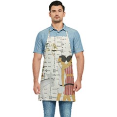 Egyptian Design Men Worker Slaves Kitchen Apron by Mog4mog4