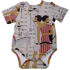 Egyptian Design Men Worker Slaves Baby Short Sleeve Bodysuit by Mog4mog4