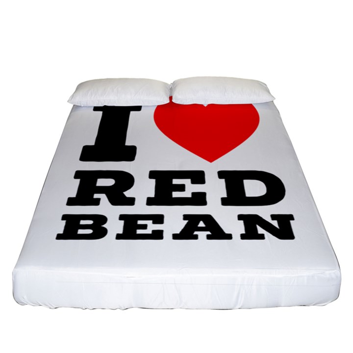 I love red bean Fitted Sheet (Queen Size)