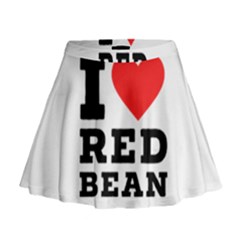 I Love Red Bean Mini Flare Skirt by ilovewhateva