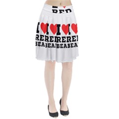 I Love Red Bean Pleated Skirt by ilovewhateva