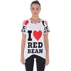 I Love Red Bean Cut Out Side Drop Tee by ilovewhateva